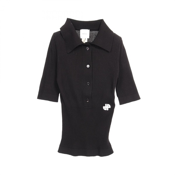 パトゥ PATOU ポロシャツ 衣料品 トップス コットン レディース ブラック系 23S-KN079-8051 【中古】 パトゥ(PATOU)パトゥ ポロシャツ 衣料品 トップス レディース 23S