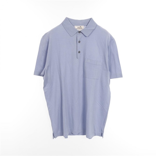 エルメス HERMES H刺繍 ポケット付き 鹿の子 ポロシャツ 衣料品