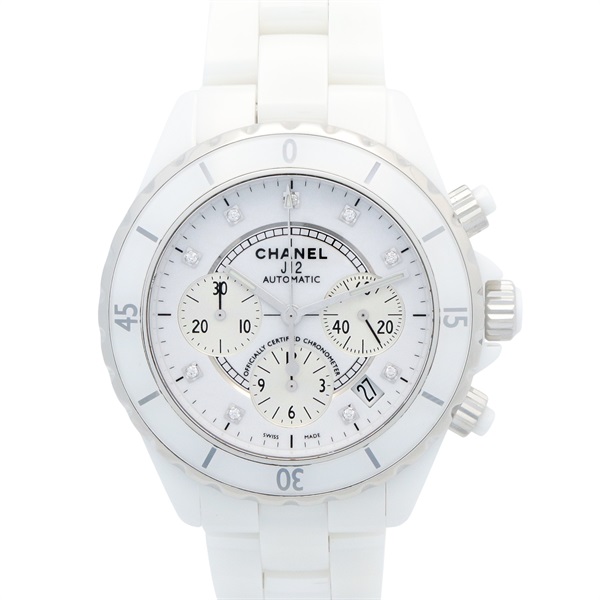 シャネル J12 クロノグラフ 9Pダイヤ 腕時計 時計 メンズ H2009