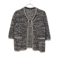 シャネル ココマーク チェーン付き ニットジャケット カーディガン 衣料品 トップス レディース P40652