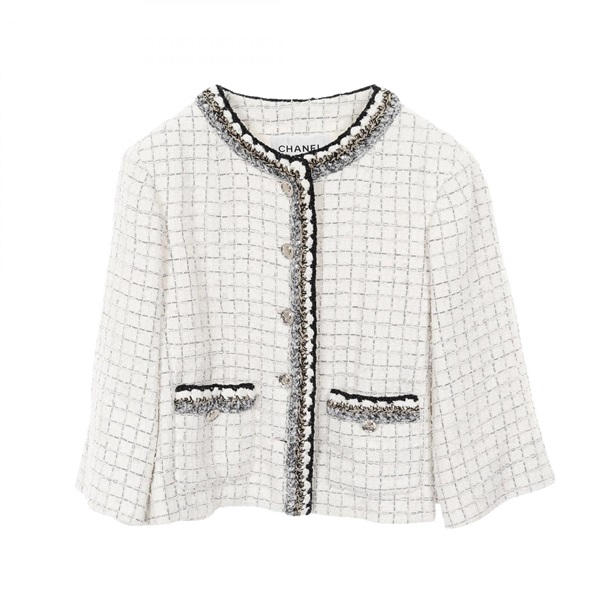 シャネル ココマークボタン ノーカラージャケット 衣料品 アウター レディース -