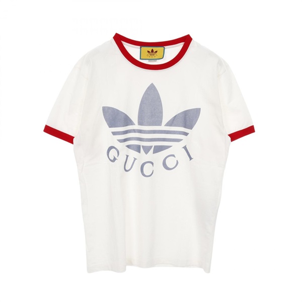 未使用に近い　GUCCI adidas Originals　トレフォイルTシャツ グッチ(GUCCI)グッチ GUCCI × adidas トレフォイルロゴ プリント