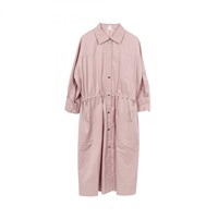 エルメスワンピース エルメス HERMES シャツワンピース 4E0546DV コットン