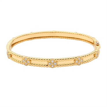 18KWGクローバーダイヤブレスレット 証明書付き ヴァンクリーフ＆アーペル(Van Cleef & Arpels)ヴァンクリーフ