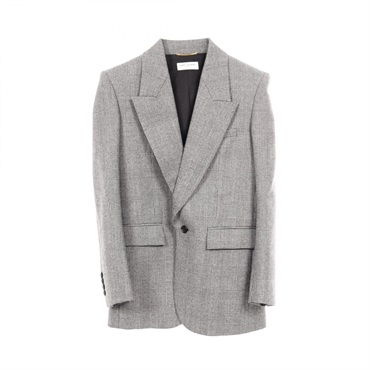 YSL レトロ　アイボリー テーラードジャケット 　毛100% 裏地キュプラ YSL レトロ アイボリー テーラードジャケット 毛100% 裏地