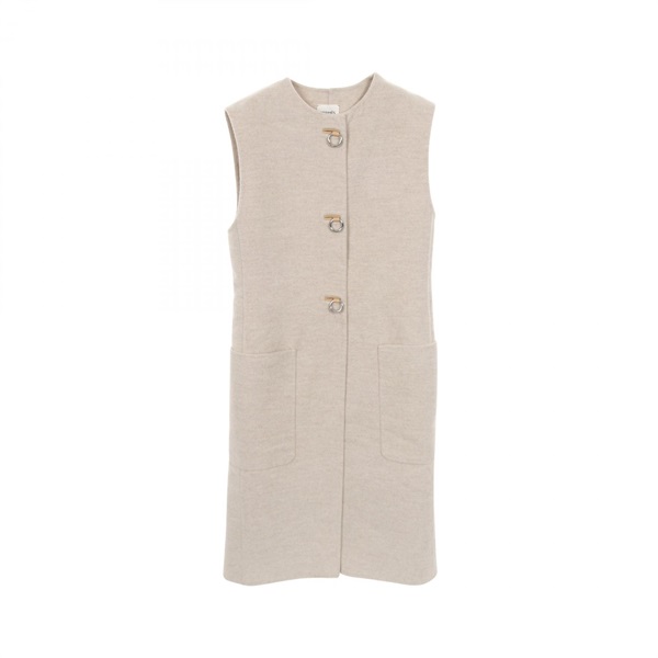 HERMES エルメス ジレストライプ ベスト 麻×レーヨン HERMES エルメス