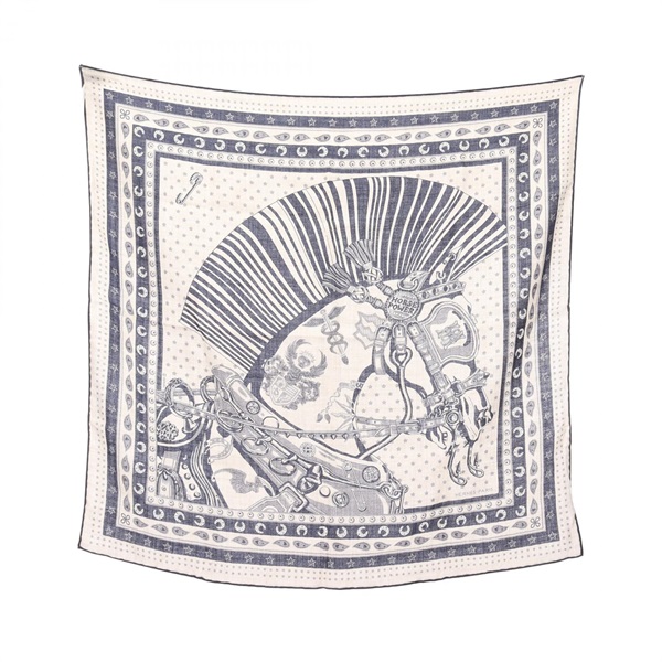エルメス(HERMES)エルメス カレ65 Cheval Punk Bandana スカーフ 衣料