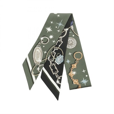 ⭐️良品⭐️ エルメス ブーブーH ツイリースカーフ ベージュ エルメス ツイリー Bouclerie Moderne モダンなバックル