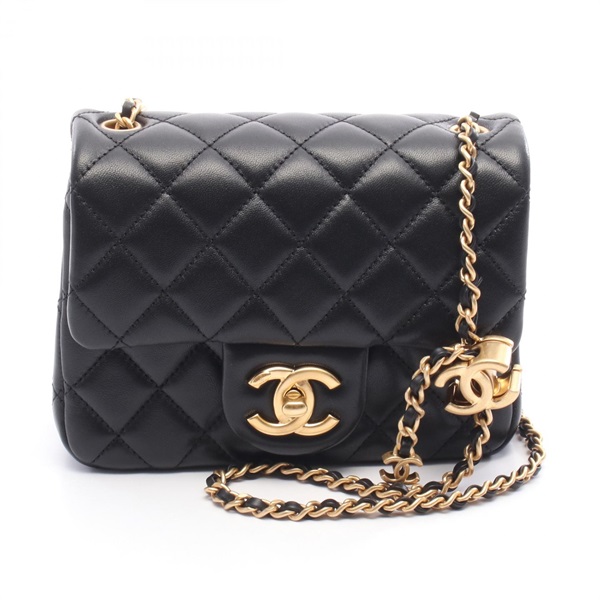 シャネル(CHANEL)シャネル ミニフラップバッグ マトラッセ ショルダー