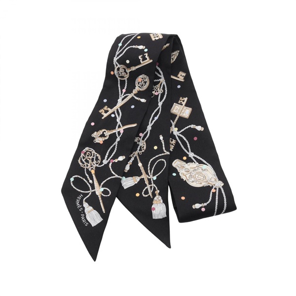 エルメス ツイリー Les Cles a Pois スカーフ 衣料品 レディース