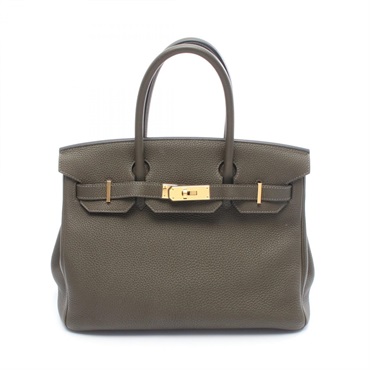 エルメス バーキン30 ヴェールマキ ハンドバッグ バッグ レディース