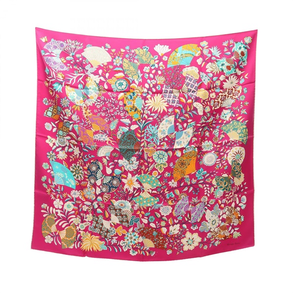 エルメス カレ90 Fleurs et papillons de tissus スカーフ 衣料品 レディース