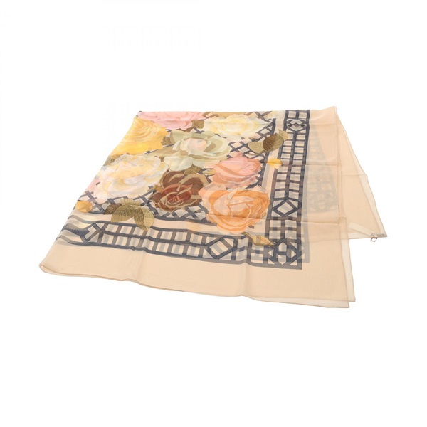 エルメス ショールカレ140 モスリン ROSERAIE スカーフ 衣料品 レディース