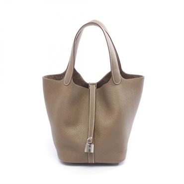 エルメス ピコタンロックMM エトゥープ ハンドバッグ バッグ レディース