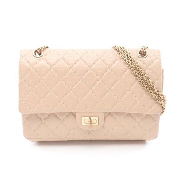 シャネル 2.55 マトラッセ Wフラップ ショルダーバッグ バッグ レディース A37587