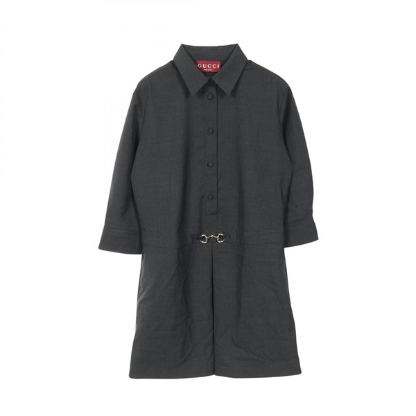 グッチ(GUCCI)グッチ ホースビット付きウールドレス ワンピース 衣料品
