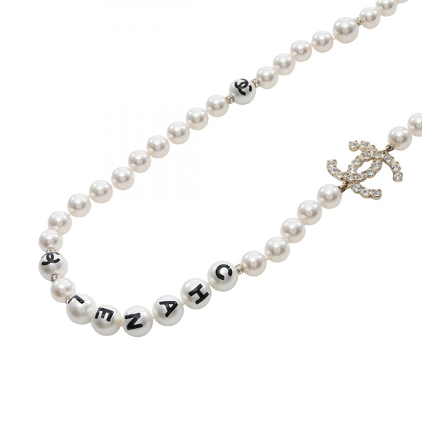 シャネル(CHANEL)シャネル ココマーク ロゴパール ネックレス 