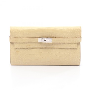 エルメス ケリーウォレット ロング ヴァニラ 二つ折り財布 財布 レディース