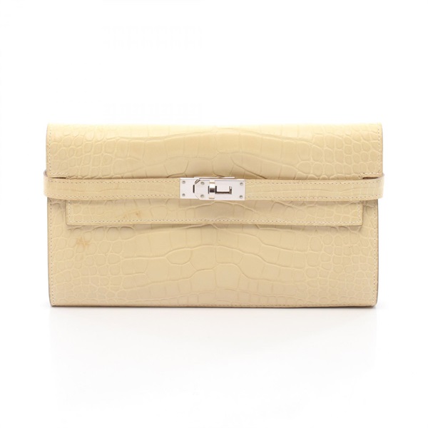 エルメス ケリーウォレット ロング ヴァニラ 二つ折り財布 財布 レディース