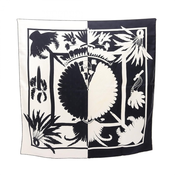 エルメス カレ90 タトゥアージュ BRAZIL スカーフ 衣料品 レディース