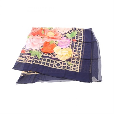 エルメス ショールカレ140 モスリン ROSERAIE スカーフ 衣料品 レディース