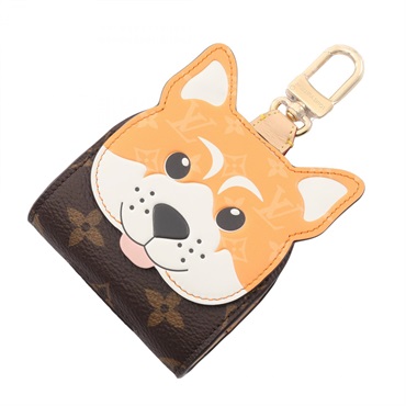 ルイ・ヴィトン ドッグ バッグ ホルダー シバ LV vers モノグラム チャーム アクセサリー レディース GI1437