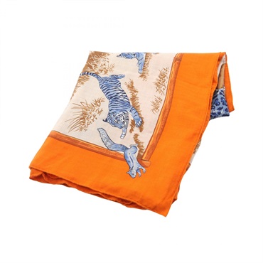 エルメス カレジェアン カレ140 TENDRESSE FELINE スカーフ 衣料品 レディース