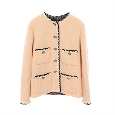 シャネル ツイード ノーカラージャケット 衣料品 アウター レディース P77700V69436