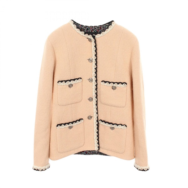 シャネル ツイード ノーカラージャケット 衣料品 アウター レディース P77700V69436