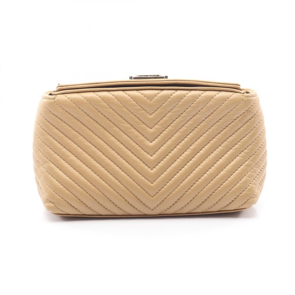 シャネル ボーイシャネル Vステッチ シェブロン ポーチ バッグ レディース