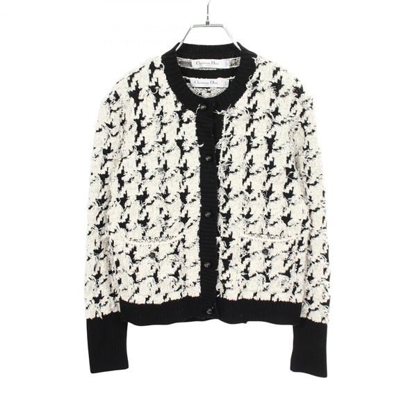 ディオール 千鳥格子 ノースリーブニット アンサンブル カーディガン 衣料品 トップス レディース