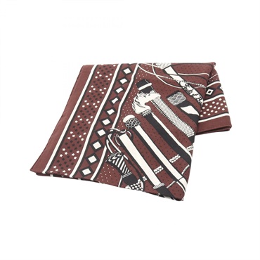 エルメス カレジェアン カレ140 Fouets et Badines Bandana スカーフ 衣料品 レディース