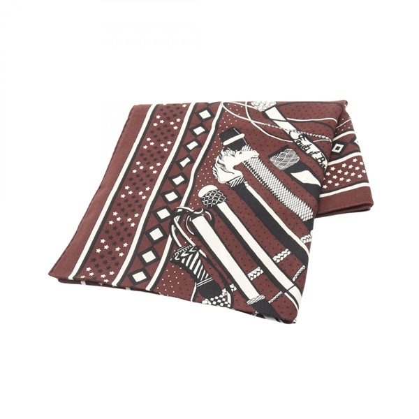 エルメス カレジェアン カレ140 Fouets et Badines Bandana スカーフ 衣料品 レディース