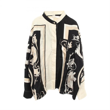 エルメス ツイルレーヌ EX-LIBRIS スタンドカラー 長袖 その他トップス 衣料品 トップス レディース