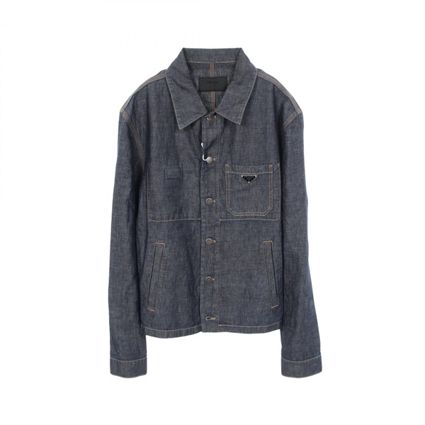 プラダ シャンブレーブルゾン デニムジャケット 衣料品 アウター メンズ GBE254