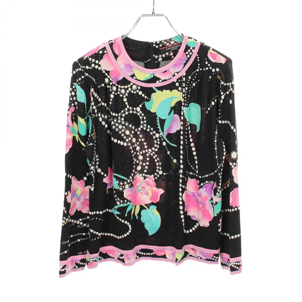 レオナールファッション 花柄 長袖 カットソー 衣料品 トップス レディース