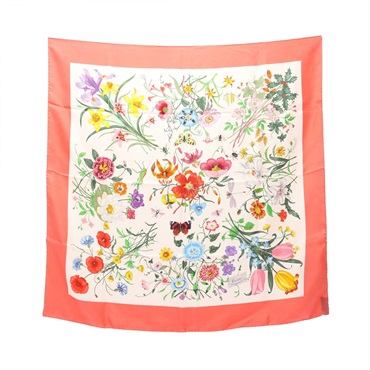 グッチ 花柄 フラワー スカーフ 衣料品 レディース