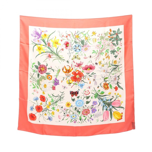 グッチ 花柄 フラワー スカーフ 衣料品 レディース