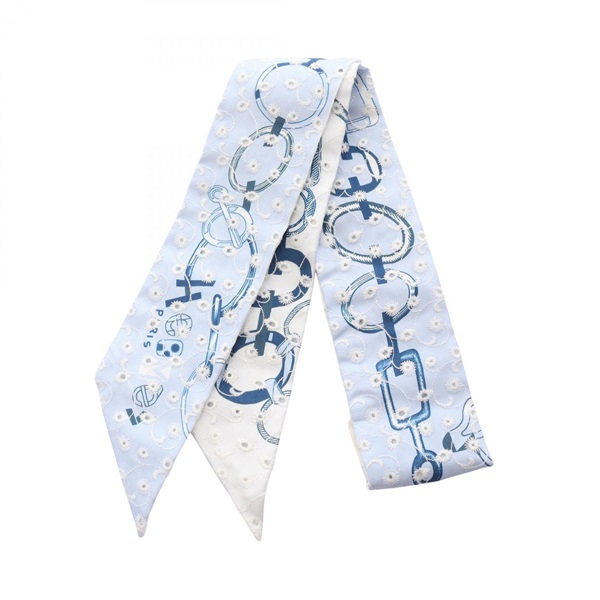 エルメス ツイリー DO RE BOUCLES Broderie Anglaise リボン スカーフ 衣料品 レディース