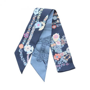 エルメス ツイリー BRIDES de GALA en fleurs リボン スカーフ 衣料品 レディース