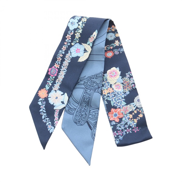 エルメス ツイリー BRIDES de GALA en fleurs リボン スカーフ 衣料品 レディース