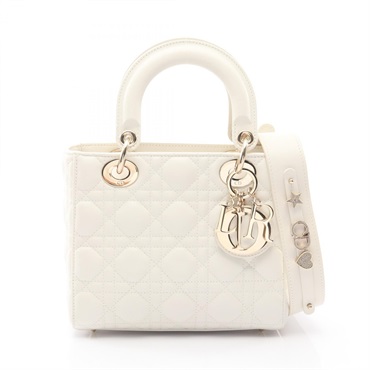 クリスチャンディオール LADY DIOR MY ABCDIOR レディディオール スモール カナージュ 2WAY ハンドバッグ バッグ レディース