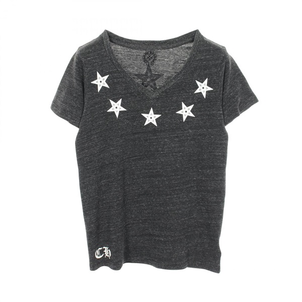 ア*キ様 Chrome Hearts スタープリント Vネック Tシャツ クロムハーツ