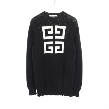 ジバンシィ ロゴ ダメージ加工 ニット 衣料品 トップス メンズ