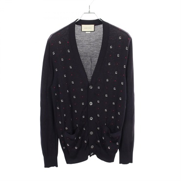 グッチ(GUCCI)グッチ Gロゴ 総柄 カーディガン 衣料品 トップス