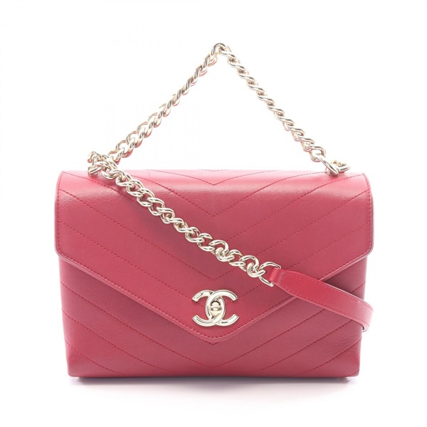 シャネル(CHANEL)シャネル シェブロン Vステッチ 2WAY ショルダー 