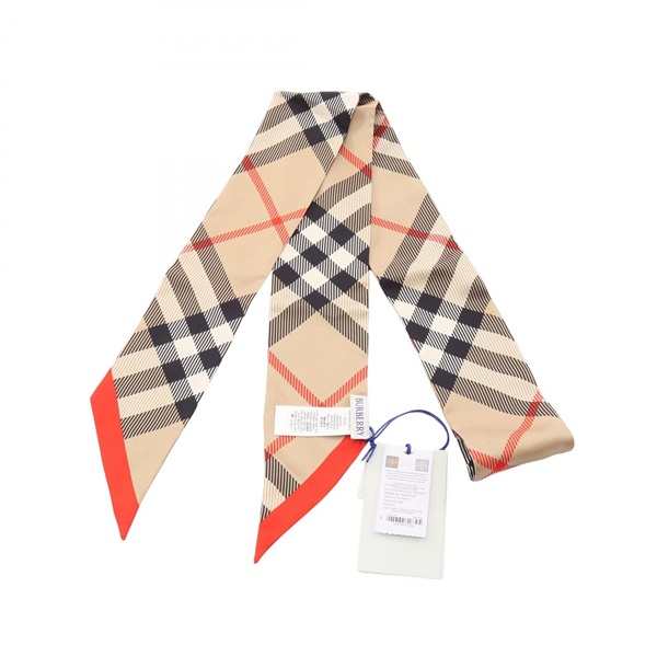 バーバリー Skinny Check Silk Scarf スカーフ 衣料品 レディース