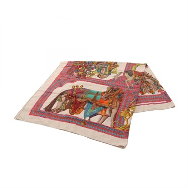 エルメス カレジェアン カレ140 La danse du cheval marwari スカーフ 衣料品 レディース