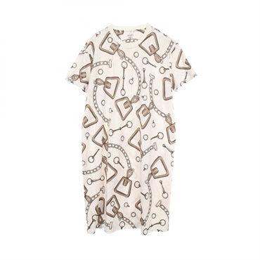 エルメス カレイドスコープエフェクト ロングTシャツ ワンピース 衣料品 トップス レディース 4H4524DH