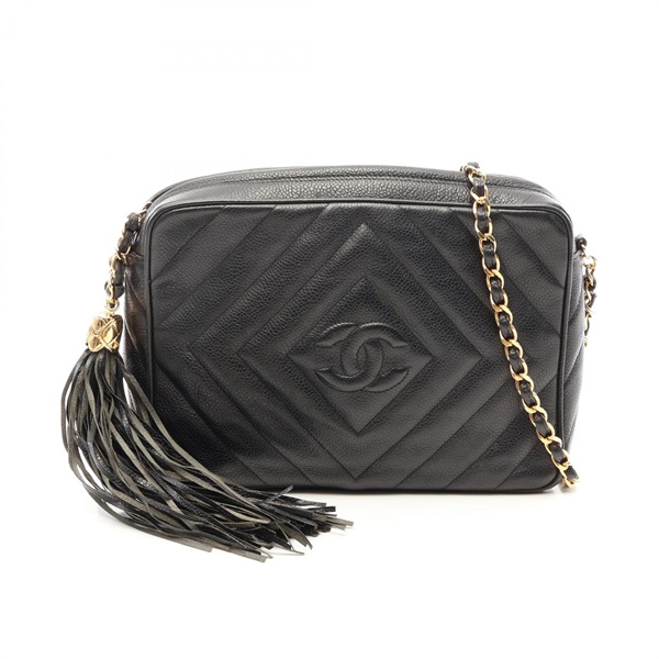 シャネル(CHANEL)シャネル ダイヤスステッチ タッセル ショルダー